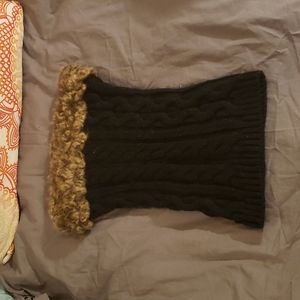 Furry sweater halter top